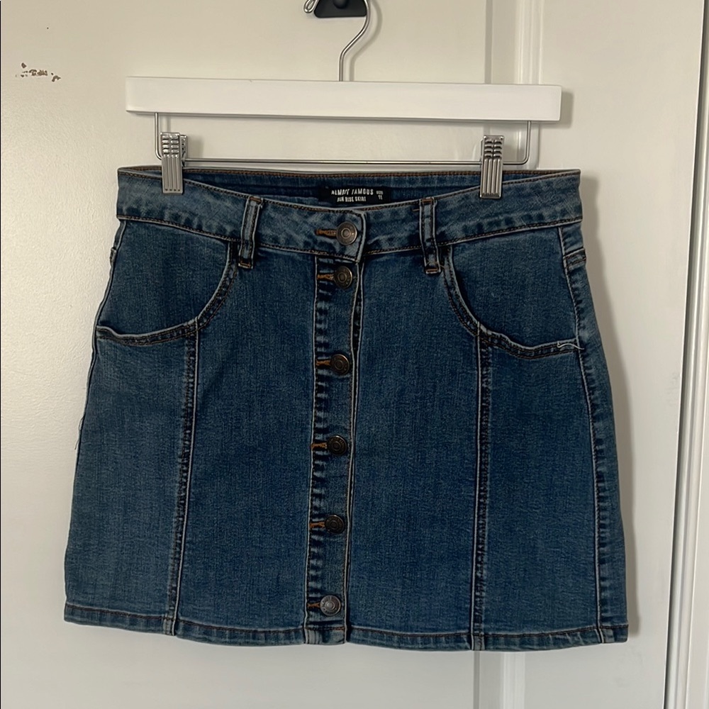Almost Famous Denim Mini Skirt